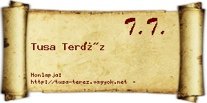 Tusa Teréz névjegykártya